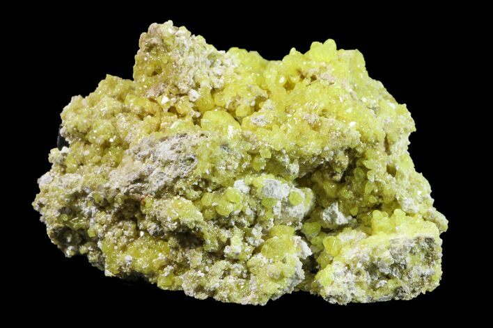 Yellow Sulfur Crystals on Matrix - Steamboat Springs, Nevada #154354